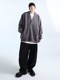 3 Colors  Sweatshirts Men Baggy Pure Chic Classic Autumn Fashion High Street Harajuku Handsome Hip Hop Males Clothes Ins Casual