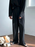 Summer Thin Linen Men's Pants Loose Straight Pants Korean Cotton Linen Casual Trousers Draped Wide-leg Pants Aesthetic Urban