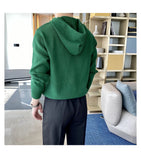 New Japanese Leisure Men's Hooded Sweater Trendy Harajuku Preppy Style Long Sleeve Hoodies Autumn Casual Vintage Warmth Knitwear