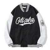 American Vintage Up Leather Jacket  Autumn New Street Trend Lapel Coat Men Hip Hop Harajuku Punk Casual Loose Motorcycle Jacket