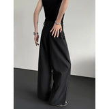 White Suit Pants Men Oversized Fashion Society Mens Black Dress Pants Korean Loose Wide Leg Pants Mens Office Formal Trousers