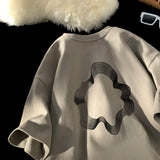 Men's Oversized T-shirts Mens Cotton T Shirt White Casual 5XL Summer Wear Fashion Geometric Print Tee Shirts for Men Clothing