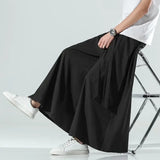 Thin Ice Silk Casual Pants Loose-fit Trendy Bell Bottoms Baggy Designer Clothes Man Harajuku Essentials Cargo Pants