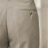 New Business Men Luxury Naples Suit Pants Casual Premium Striped Gentleman Dress Pants Commercial Parisian Style Chic Trouser