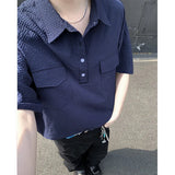 Summer Short Sleeved Shirt Men White Casual Shirt Man Streetwear Korean Loose Black Pullover Shirt Mens Fashion Shirts M-3XL