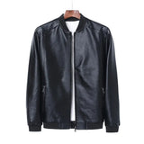 Autumn New Men Black Biker PU Leather Coat Korean Fashion Men Pu Leather Jacket Trend Casual Fit Slim Baseball Clothes 8Xl
