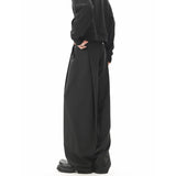 Grey Black Suit Pants Men Oversized Society Mens Dress Pants Korean Casual Loose Wide Leg Pants Mens Office Formal Trousers