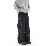 Summer Lightweight Trousers Mens Straight loose Fishing Pants Tidal line Outdoor Hiking Nylon Quick Dry Casual Work Trousers