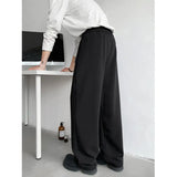 Brown Black Suit Pants Men Fashion Society Mens Dress Pants Korean Loose Straight Casual Pants Mens Office Formal Trousers M-2XL