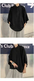 Summer Short Sleeved Shirt Men Oversized Fashion Black White Shirt Men Streetwear Korean Loose Pullover Shirt Mens Casual Shirts
