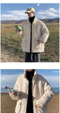 Korean style autumn and winter men and women trendy personalized corduroy jacket for couples loose retro Harajuku casual top y2k
