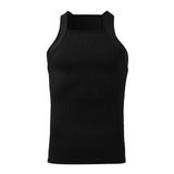 Men Tank Tops Mesh Hollow Out Solid V Neck Sleeveless Streetwear Male Vests Transparent Summer Fashion Men Clothing