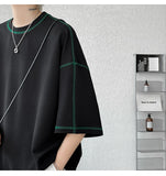 Summer Short Sleeve T-shirt Men Fashion Oversized Black T Shirt Men Streetwear Hip Hop Loose O-Neck White Tshirt Mens Top S-2XL