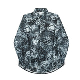 Male Shirt New Chinese Style Ink Painting Printing Turn-down Collar Contrast Color Men's Long Sleeve Shirts Casual
