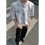 Men Loose Fit Tie Dye Short Sleeve Round Neck T-Shirt Summer Fashion Casual Streetwear Soft Breathable Oversized Tee Comfy Y2K