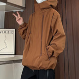 Men's Hooded jacket Windbreaker Man Oversize Windshield Jacket Men Spring Coat Mens Camping Jackets Male Work Wear Clothes