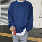 New Men's Sweater Autumn Fashion Solid Color Wool Sweater Slim Fit Men's Street Wear Men's Knitted Sweater Men's Pullover
