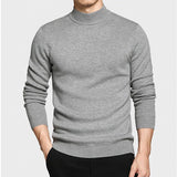 Winter Solid Men's New Half High Neck Long Sleeve Sweater Autumn Slim Fit Korean Version Thickened Comfortable Versatile Top