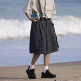 Shorts Men Summer Pockets Breathable Vintage Japanese Style Fashion All-match Handsome Youthful Classic Chic Streetwear Students