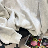 American men and women trendy autumn and winter personalized letter printed round neck pullover for couples loose casual top y2k