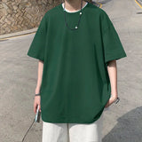 Men's Cotton T-shirts White Mens Casual Summer Wear Oversized T Shirt Solid Tee Shirts for Men 5XL Big Size Male Clothes