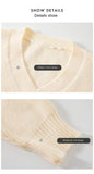 Knitted V-Neck Sweater Ribbed Neckline Not Easy To Deform Thick Warm Fashion Trend Crisp Shape Tall Thin Quality Fabric Skin