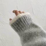 Winter Clothing Men's Knitted Patchwork Luxury Pullover Sweater Fashion Vintage O Neck Solid Color Long Sleeve Premium Knitwear