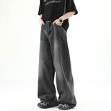 Men New Loose Denim Pants Male Fashion High Waist Casual Straight Wide Leg Trousers Hip Hop Baggy High Street Denim Long Pants