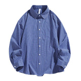 Plaid Shirts for Men Student shirt 2025 Youth workwear Mens Calssic long shirt Spring Korean Clothes casual Streetwear