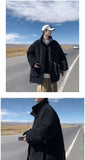 Korean style autumn and winter men and women trendy personalized corduroy jacket for couples loose retro Harajuku casual top y2k