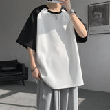 Summer Short Sleeved T-shirt Men White Casual T Shirt Men Streetwear Korean Loose Round Neck T Shirt Mens Top Plus Size 4XL