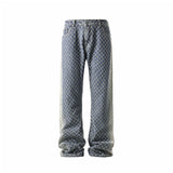 Jeans men New Jacquard Fabric Denim Trousers man Straight Leg Long Pants Autumn Classic Style Casual Jeans for Men Wholesale