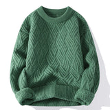 Autumn Winter O Neck Kint Pullovers Men Solid Color Casaul Sweater Loose Knitted Fashion Streetwear Warm Pullover Sweaters Man