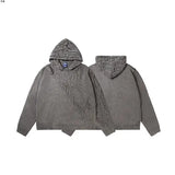 Autumn and winter American fashion men and women knitted hooded couple loose retro personality Harajuku casual sweater y2k