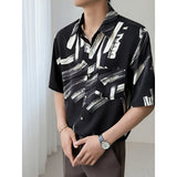 Slim Fit Printed Shirt Men Comfortable Trendy Fashion Youth Casual Stylish Top 2025 New Hot Sale Modern Print Shirt short sleeve