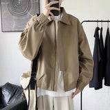 Autumn Winter Fashion Harajuku All Match Tops Men Loose Casual Jacket Pockets Long Sleeve Cardigan Outerwear Button Male Clothes