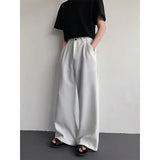Baggy Black Suit Pants Mens Oversized Society Mens White Dress Pants Korean Loose Wide Leg Pants Mens Office Formal Trousers