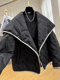 Design-sensing Niche Parkas Unisex Lapel Cotton Coat Women Korean Autumn Winter Light Short Trendy High-end Jacket Aesthetic