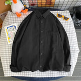 New Men Luxury Korean Style Shirts Casual Long Sleeve Drapped Solid Color Button-down Cardigan Fashion Japanese Blouse 2025 New