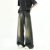 Men New Loose Denim Pants Male Fashion High Waist Casual Straight Wide Leg Trousers Hip Hop Baggy High Street Denim Long Pants