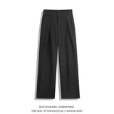 Black Suit Pants Men Fashion Society Mens Dress Pants Korean Casual Wide Leg Pants Mens Office Formal Trousers Large Size 5XL