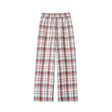 Summer Casual Pants Men Oversized Retro Plaid Pants Men Streetwear Hip-hop Loose Wide Leg Pants Mens Trousers Plus Size 5XL