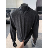 Autumn Long Sleeved T-shirt Men Fashion V-neck T-shirt Men Streetwear Hip-hop Loose Casual Pleated T Shirt Mens Top M-3XL