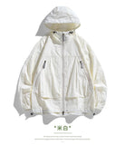 UPF50+Men's Hooded Windbreaker Sunscreen Jacket - Ultra Light Summer Zipper Pocket Elastic Cuffs  Suitable for Outdoor Hiking