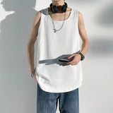 Summer Men Solid Vest Tank Top Sleeveless T Shirts O-neck Undershirts Breathable Sport Bodybuilding Fitness Muscle Clothes