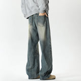 Men Baggy Vintage Wide Leg Jeans Male Designer Spring Autumn Casual Denim Pants Fashion Straight Leg High Street Denim Trousers