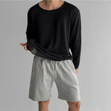 Thin Breathable Sun Protection Cover Shirt for Men Long Sleeved Knitted Slightly Translucent Sexy T-shirt American Light Mature