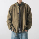 Autumn Winter New Fashion Stand Collar Long Sleeve Solid Jackets Men's Clothing Korean Button Trend All-match Simplicity Tops