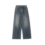 Men New Summer Baggy Jeans Male Fashion Straight Wide Leg Casual Wash Denim Trousers High Street Hot Sale Loose Trousers