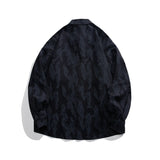 Printed Shirt Men Black Long sleeved Shirts Men Korean Comfortable Blouses Casual Loose Classic Oversized Single Breasted Shirt